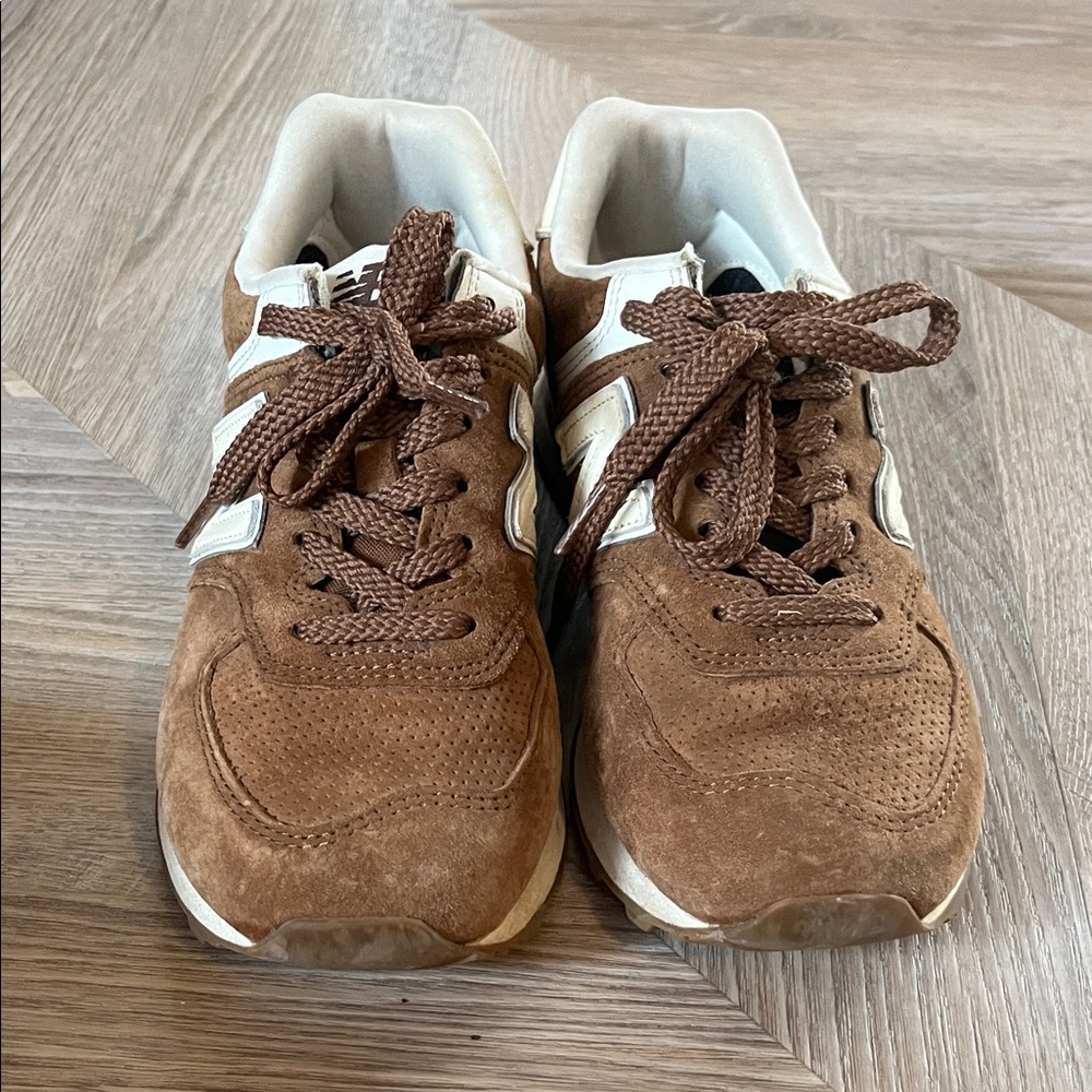 New Balance Brown and White 574  Women's Sneakers